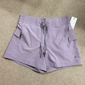 Apana Women's Light Purple Cargo Shorts